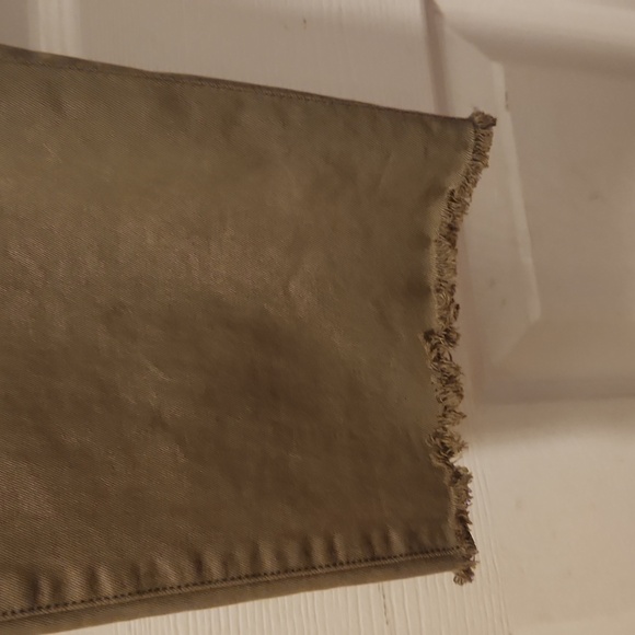 Rag & bone army green classic chino size 25 fringe bottom - Picture 6 of 9